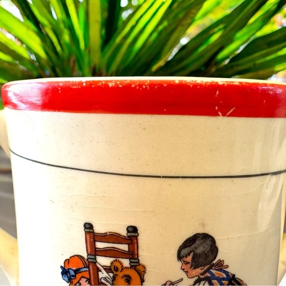 VINTAGE C.P. Co. Double-Handled Children’s Mug - Classic Nursery Scene - Picture 9 of 12